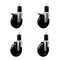 Service Caster 5'' Soft Rubber Swivel 1-3/4'' Expanding Stem Caster Set 2 Total Lock Brakes, 4PK SCC-EXTTL20S514-SRS-2-S-2-134 - alternate 1